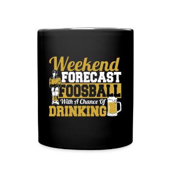 Cool Table Soccer Player Weekend Forecast Foosball - Tasse einfarbig - Schwarz - Vorne