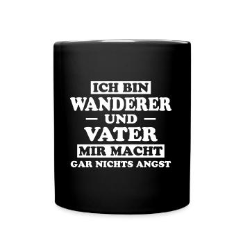 Wanderer Outdoor Lustiger Spruch Wandern Geschenk - Tasse einfarbig - Schwarz - Vorne