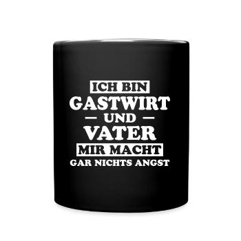 Gastwirt Fun Spruch Kneipe Wirt Gastwirt Geschenk - Tasse einfarbig - Schwarz - Vorne