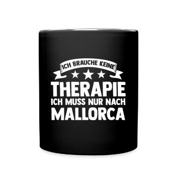 Party Urlaub Mallorca - Tasse einfarbig - Schwarz - Vorne