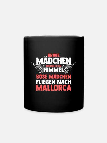 Party Urlaub Mallorca - Tasse einfarbig - Schwarz