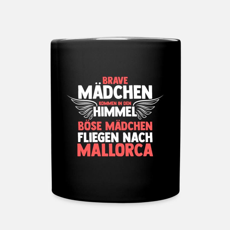 Party Urlaub Mallorca - Tasse einfarbig - Schwarz