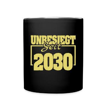 Witzig 2030 - Tasse einfarbig - Schwarz - Vorne