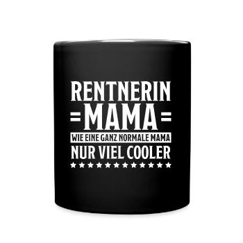 Rentnerin Spruch Ruhestand Oma Rentnerin Geschenk - Tasse einfarbig - Schwarz - Vorne