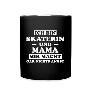 Skaterin Lustiger Spruch Skating Skaterin Geschenk - Tasse einfarbig - Schwarz - Vorne