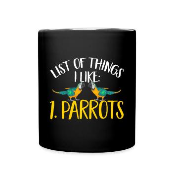 Yellow-breasted Macaw Parrot Blue And Yellow Macaw - Full Colour Mug - black - Front