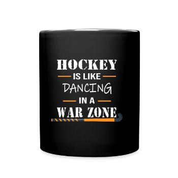 HockeyZone Field Hockey Artificial Grass Hockey Hockey Team - Full Colour Mug - black - Front