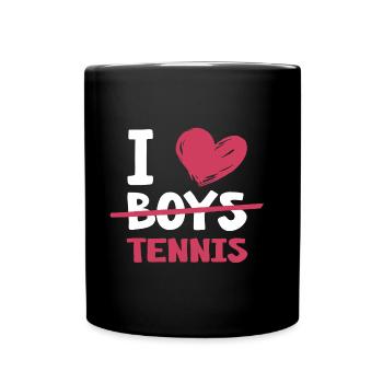 Tennis Match Balle Court de Tennis « Tennis-Girl » - Mug uni - noir - Devant