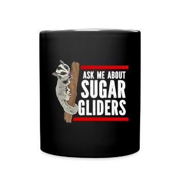 Short-headed glider Sugar Glider - Full Colour Mug - black - Front