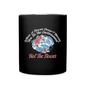 Réparer l’environnement pas la fleur - Mug uni - noir - Devant
