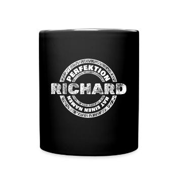 Perfekt Richard - Tasse einfarbig - Schwarz - Vorne