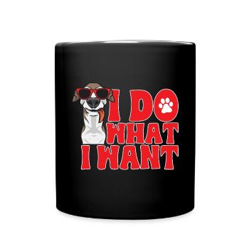 Italian Greyhound Greyhound Dogs - Full Colour Mug - black - Front