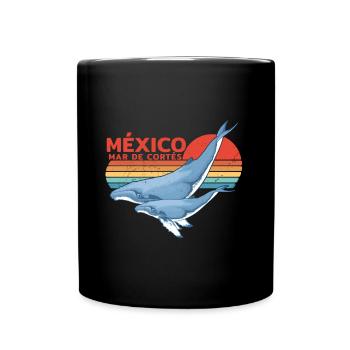 Buckelwale Mexiko - Tasse einfarbig - Schwarz - Vorne