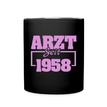 Dermatologe 1958 - Tasse einfarbig - Schwarz - Vorne