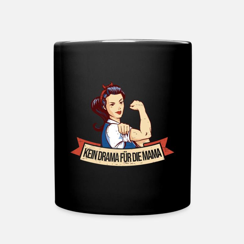Kein Drama für die Mama - Muttertagsgeschenk - Tasse einfarbig - Schwarz