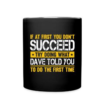 Funny Name Dave David - Full Colour Mug - black - Front