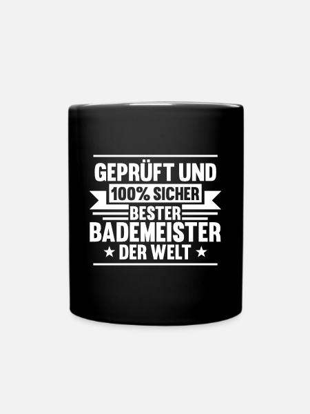 Rettungsschwimmer Bademeister - Tasse einfarbig - Schwarz