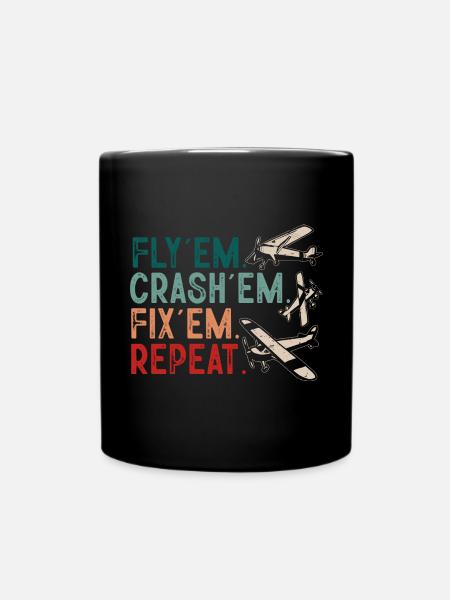 Ferngesteuertes Flugzeug Modellflugzeug - Tasse einfarbig - Schwarz