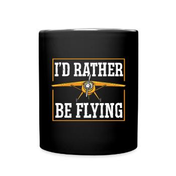 Ferngesteuertes Flugzeug Modellflugzeug - Tasse einfarbig - Schwarz - Vorne