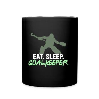 Feldhockey Hockeytorwart Hockey Goalkeeper - Tasse einfarbig - Schwarz - Vorne