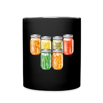 Mise en conserve, mise en conserve, mise en conserve, conservation des aliments - Mug uni - noir - Devant