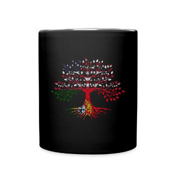 Awesome American Portuguese DNA Tree For A - Tasse einfarbig - Schwarz - Vorne