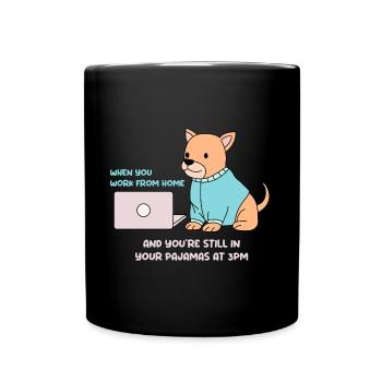 Arbeit im Pyjama Design für stolze Pinoys - Tasse einfarbig - Schwarz - Vorne