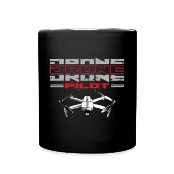 Drohnenpilot Whoop Copter FPV UAS Pilot Drone - Full Colour Mug - black - Front