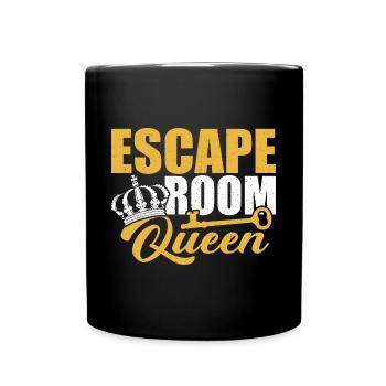 Women Challenge Mystery Escape Room Queen - Full Colour Mug - black - Front