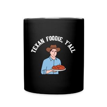 Essen in Texas Design für stolze Texaner - Tasse einfarbig - Schwarz - Vorne
