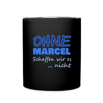 Geschenk für Marcel - Tasse einfarbig - Schwarz - Vorne
