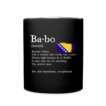 Bosnien und Herzegowina Flagge Bosnien - Tasse einfarbig - Schwarz - Vorne