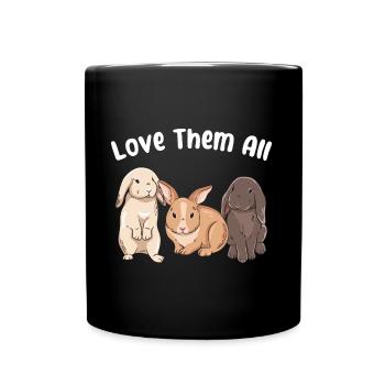 Conception de lapin mignon pour les propriétaires de lapins - Mug uni - noir - Devant