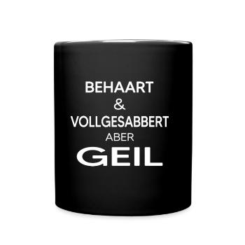 Hundesabber Hund vollgesabbert TMFA Hundebesitzer - Tasse einfarbig - Schwarz - Vorne