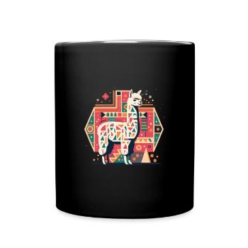 Figures géométriques en alpaga - Mug uni - noir - Devant