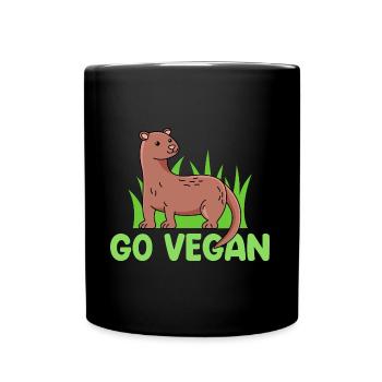 Conception de visons pour les fiers végétaliens - Mug uni - noir - Devant