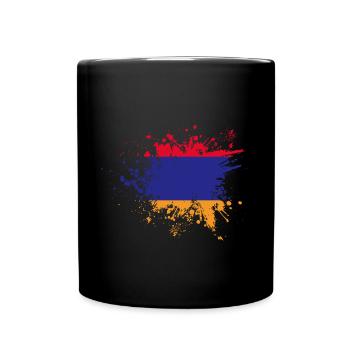 Drapeau arménien Arménie - Mug uni - noir - Devant