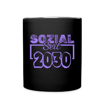 Sozialarbeiter 2030 - Tasse einfarbig - Schwarz - Vorne