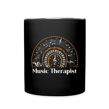 Musicothérapeute Appréciation Musicien de musique - Mug uni - noir - Devant