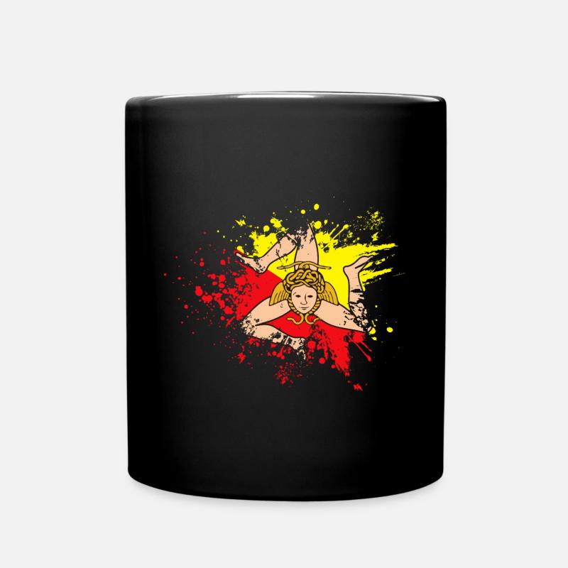 Sicile Drapeau Italie Sicile - Mug uni - noir