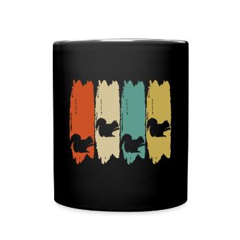 Forest Animal Vintage Rodent Squirrel Lover Retro - Full Colour Mug - black - Front