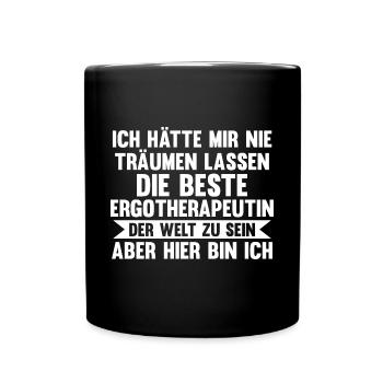 Ergotherapie Ergotherapeutin - Tasse einfarbig - Schwarz - Vorne
