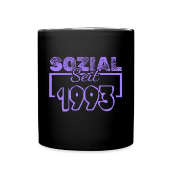 Sozialarbeiter 1993 - Tasse einfarbig - Schwarz - Vorne