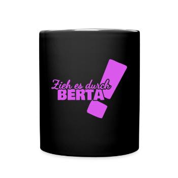 Vorname Berta - Tasse einfarbig - Schwarz - Vorne