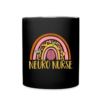 Neurology, Nurse, Brain, Neurologist - Full Colour Mug - black - Front