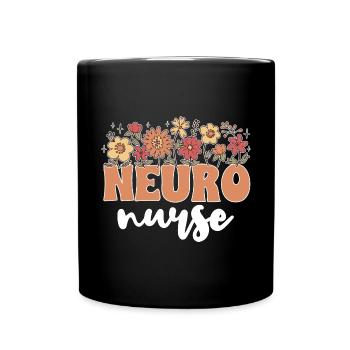 Neurology, Nurse, Brain, Neurologist - Full Colour Mug - black - Front