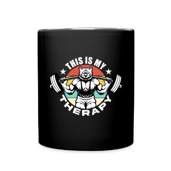 Entraînement, Fitness, Gym, Entraînement, Sports, Fun - Mug uni - noir - Devant