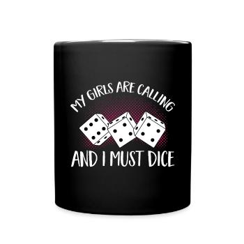 Jeu de dés Bunco - Mug uni - noir - Devant