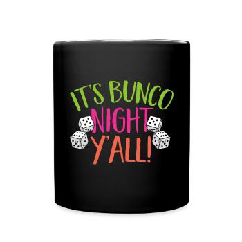 Jeu de dés Bunco - Mug uni - noir - Devant