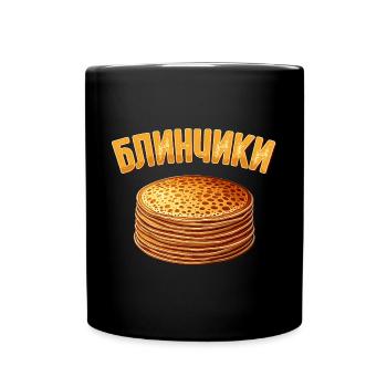 Blini Crêpes Russes Crêpes Russes - Mug uni - noir - Devant